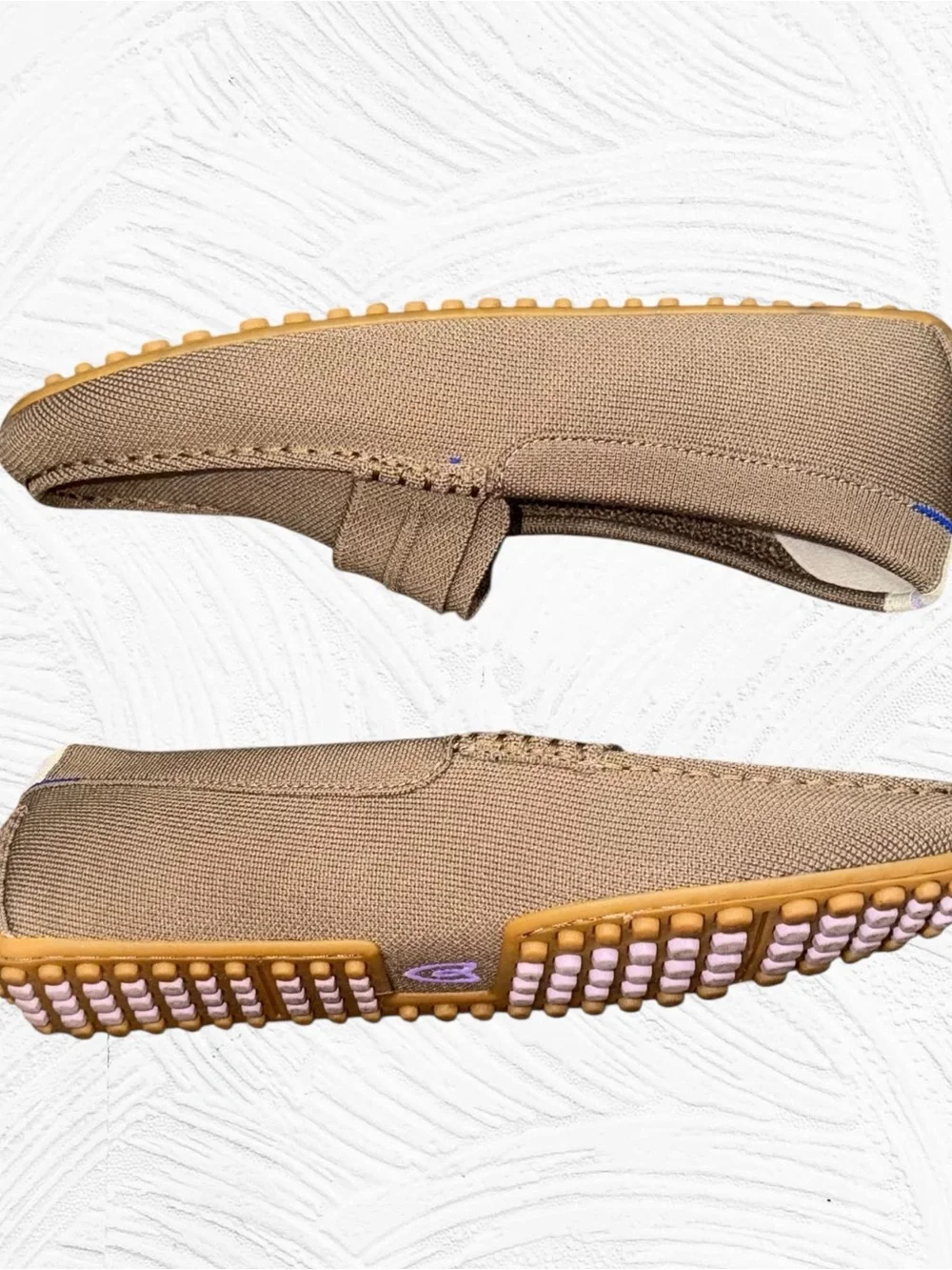 Rothy’s Driving Loafer Light Brown Knit Size 9.5M Slip on